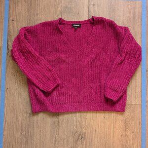 💕 Express Oversized Sweater — Magenta • Size XS 💕